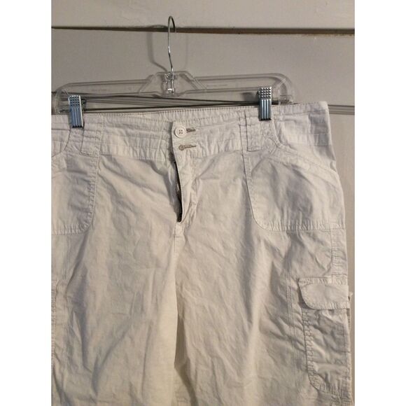 Women's Khakis & Co White Plus size 18 Cotton Blend Shorts Cargo - Picture 1 of 8